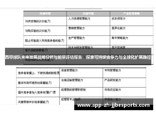 西甲球队未来发展战略分析与前景评估报告：探索可持续竞争力与全球化扩展路径