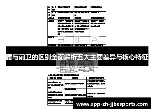 腰与前卫的区别全面解析五大主要差异与核心特征